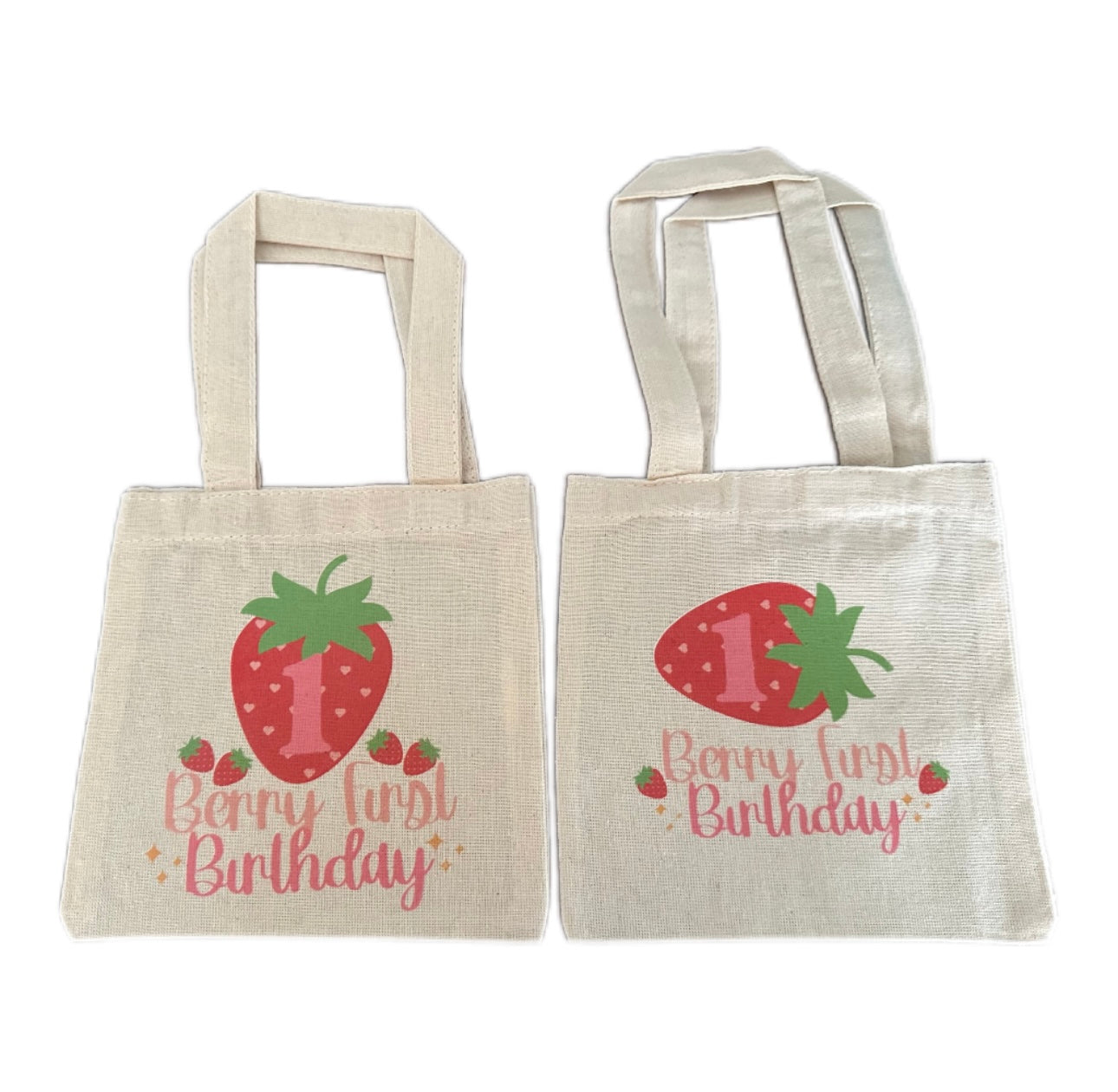 Berry First Birthday Party Favor Bags
