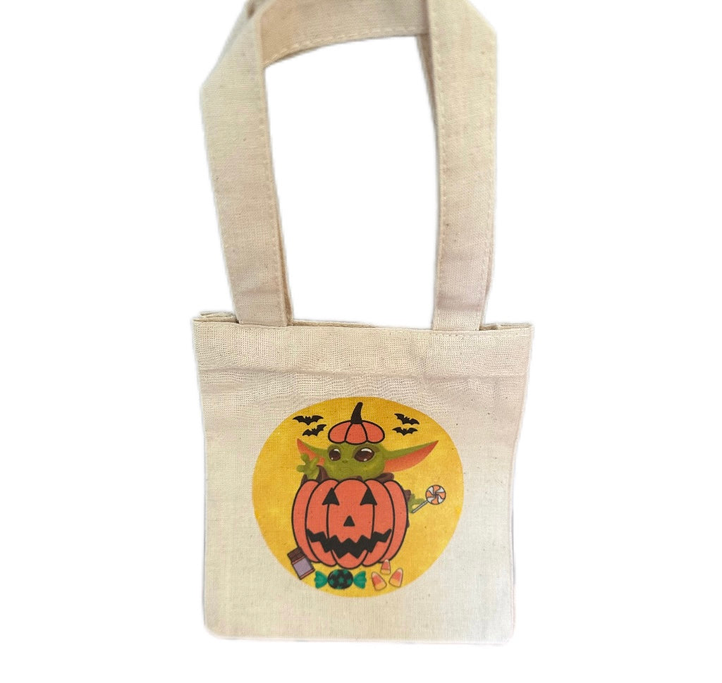 Baby Yoda Halloween Tote Bags