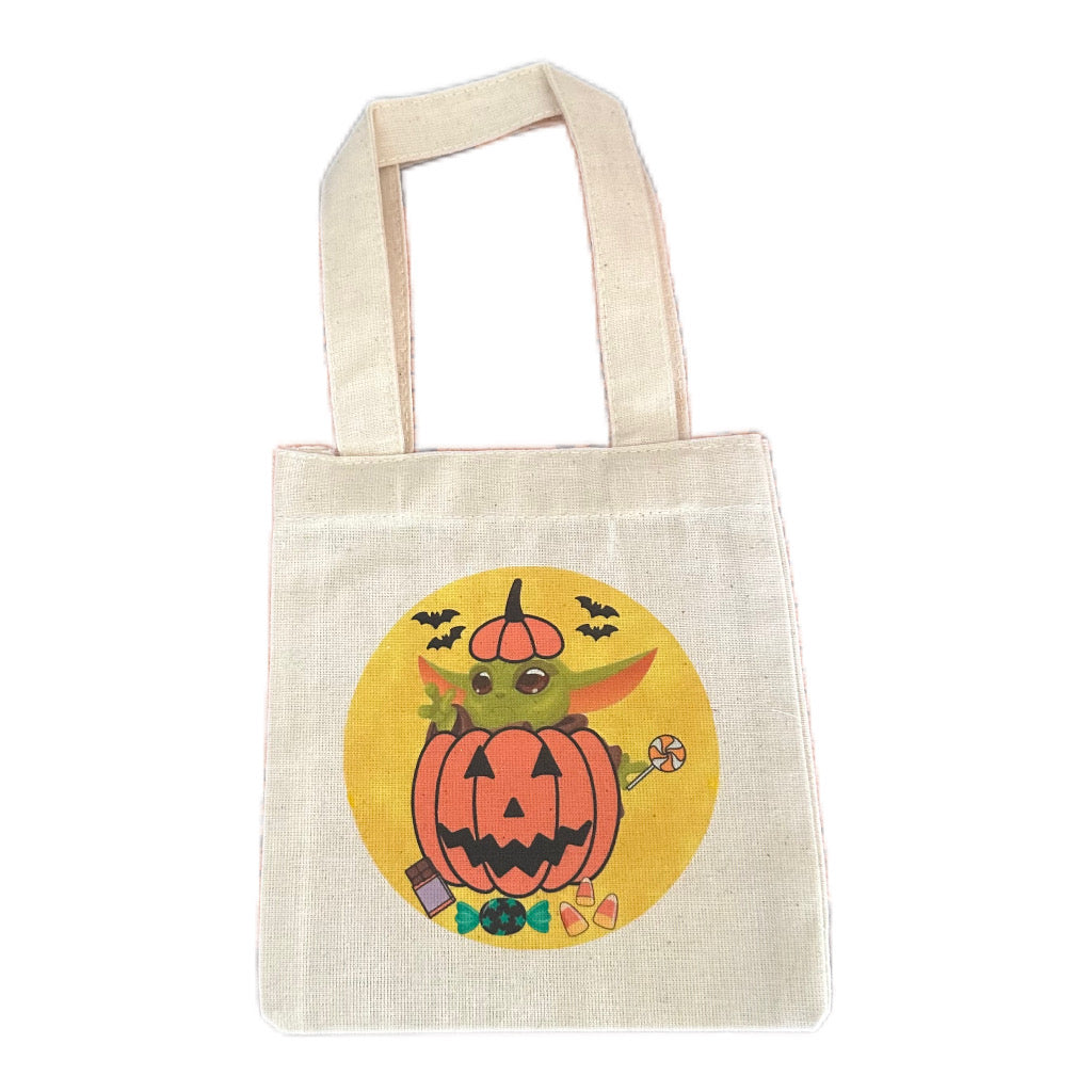Baby Yoda Halloween Tote Bags