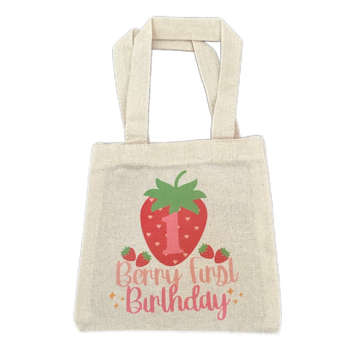 Berry First Birthday Party Favor Bags